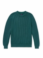 Noah - Shaker Ribbed Organic Cotton Sweater - Green