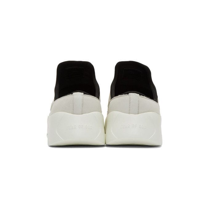 Essentials Beige and Black Laceless Backless Sneakers Essentials