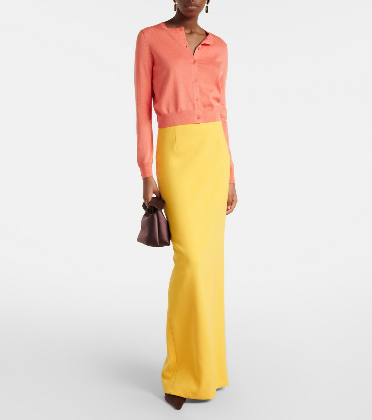 Carolina Herrera Cropped silk and cotton cardigan