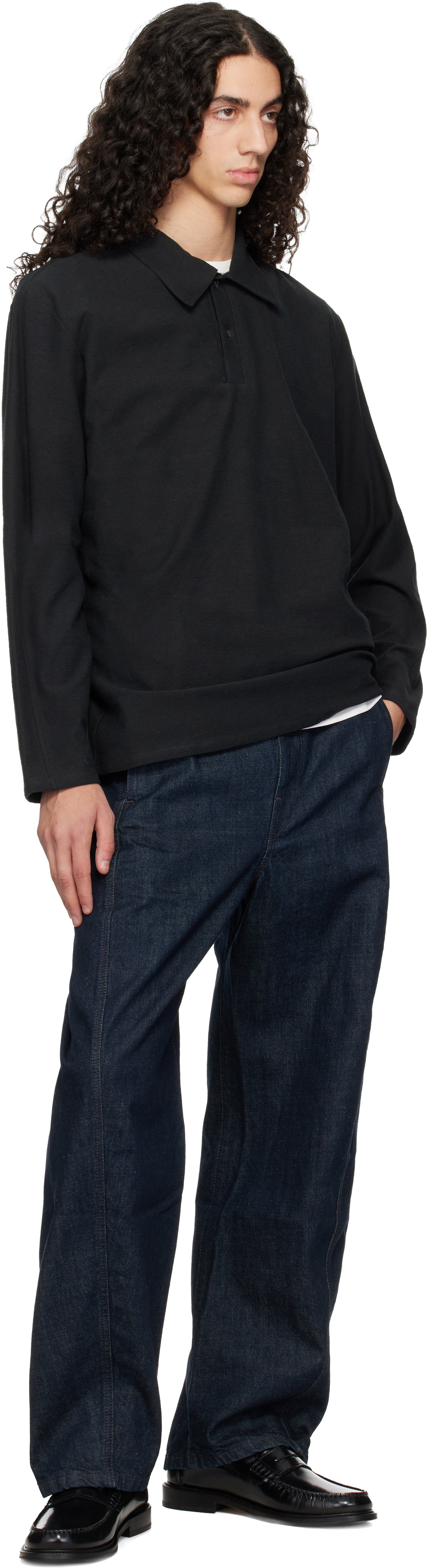 Lady White Co. Black Nep Polo