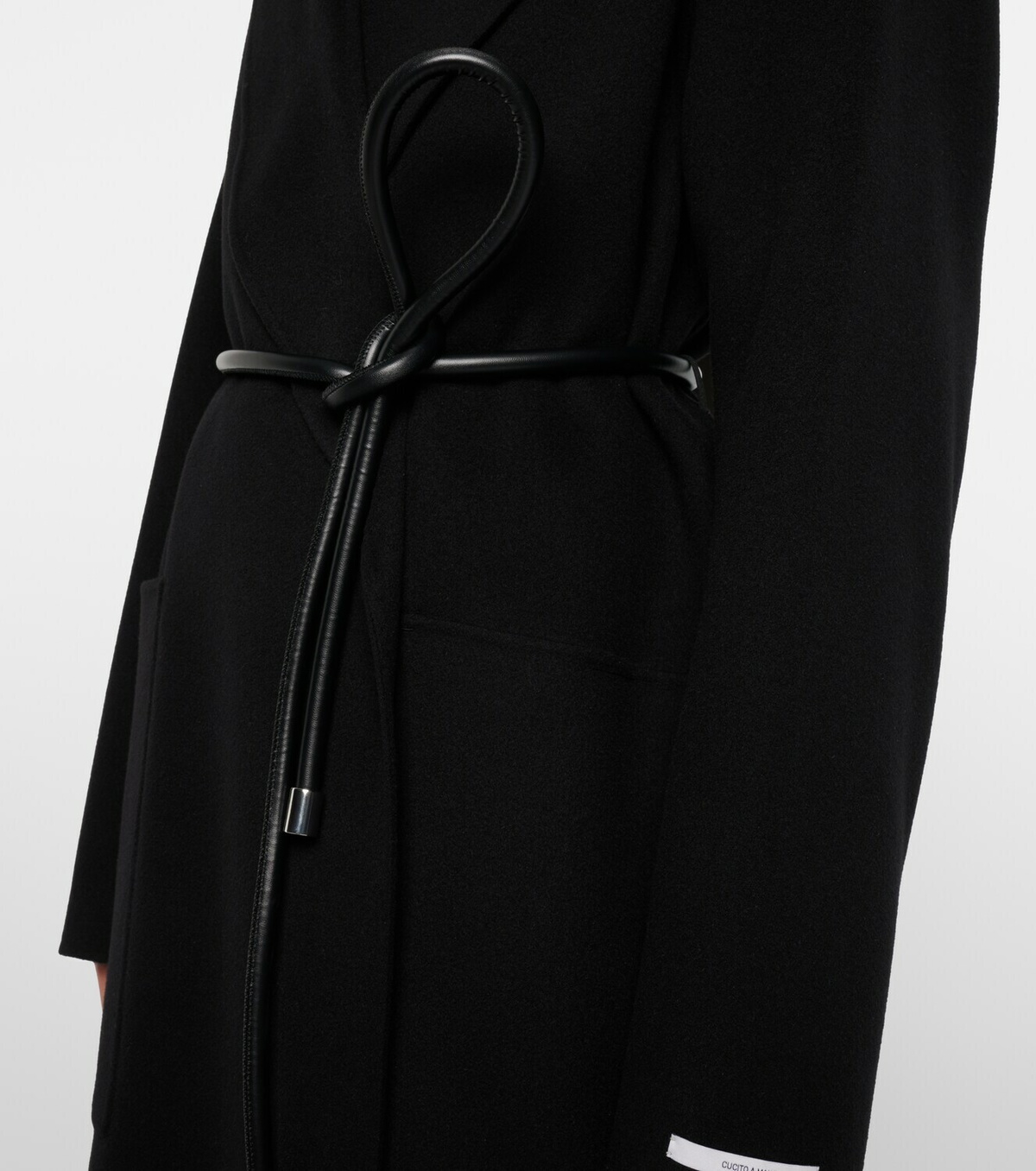 Sportmax Belted oversized virgin wool wrap coat