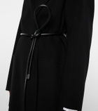 Sportmax Belted oversized virgin wool wrap coat