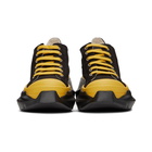 Rick Owens Drkshdw Black and Yellow Abstract Sneakers