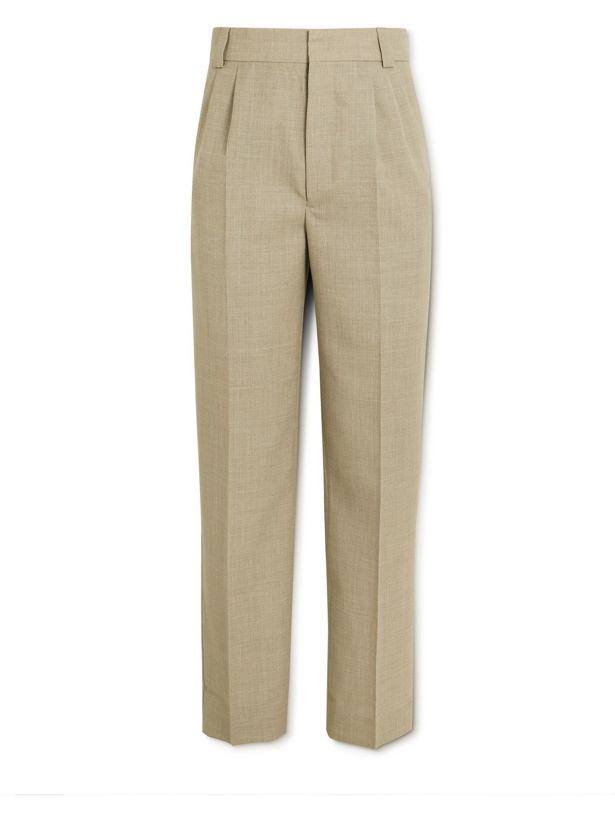 Photo: Fear of God - Tapered Pleated Wool-Twill Trousers - Brown