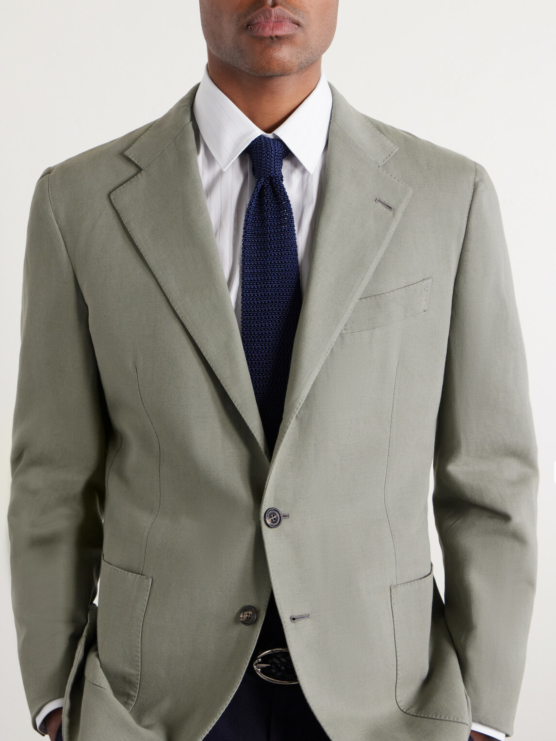 J. Mueser - Waverly Cotton and Linen-Blend Blazer - Green