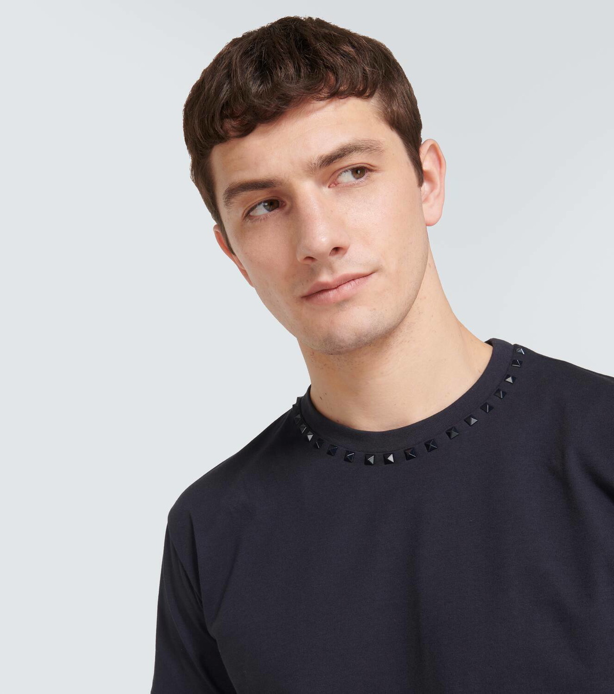Valentino Rockstud cotton jersey T-shirt Valentino Valentino Rockstud cotton jersey T-shirt Valentino