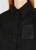 Logo Patch Denim Shirt in Black