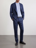 Brioni - Straight-Leg Wool Trousers - Blue