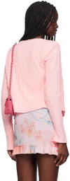 GUIZIO Pink Holly Cardigan