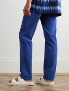 La Paz - Beach Tapered Cotton-Corduroy Drawstring Trousers - Blue