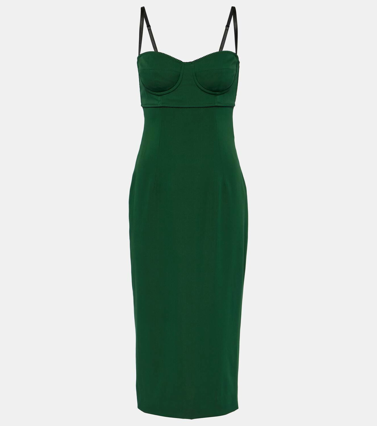 knee length dresses for ladies Christy Satin Lace-Up Bustier Midi Formal Dress main image 1