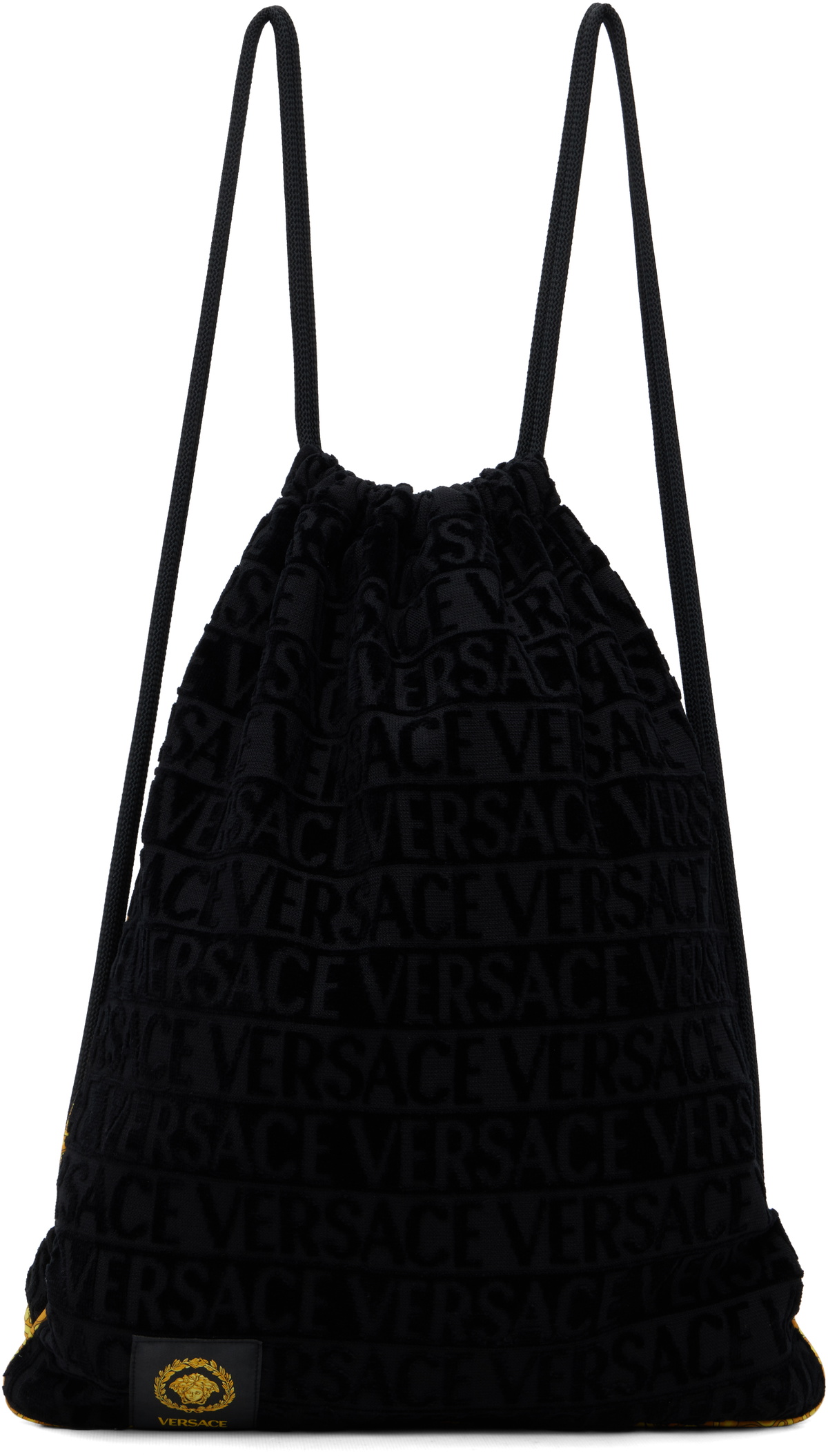 Versace Black 'I Heart Baroque' Gym Carrier