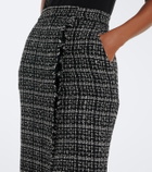 Erdem Checked cotton-blend tweed pencil skirt
