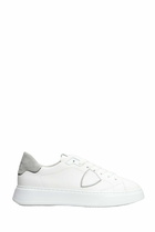 Philippe Model Temple Low Sneakers In White Leather