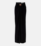 Christopher Esber Embellished gathered jersey maxi skirt
