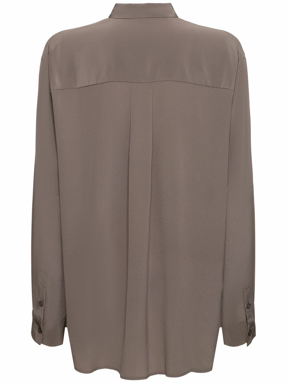 【MATTEAU】LONG SLEEVE SILK SHIRT Long Sleeve Silk Shirt - Fig Leaf (Ivory) - Matteau