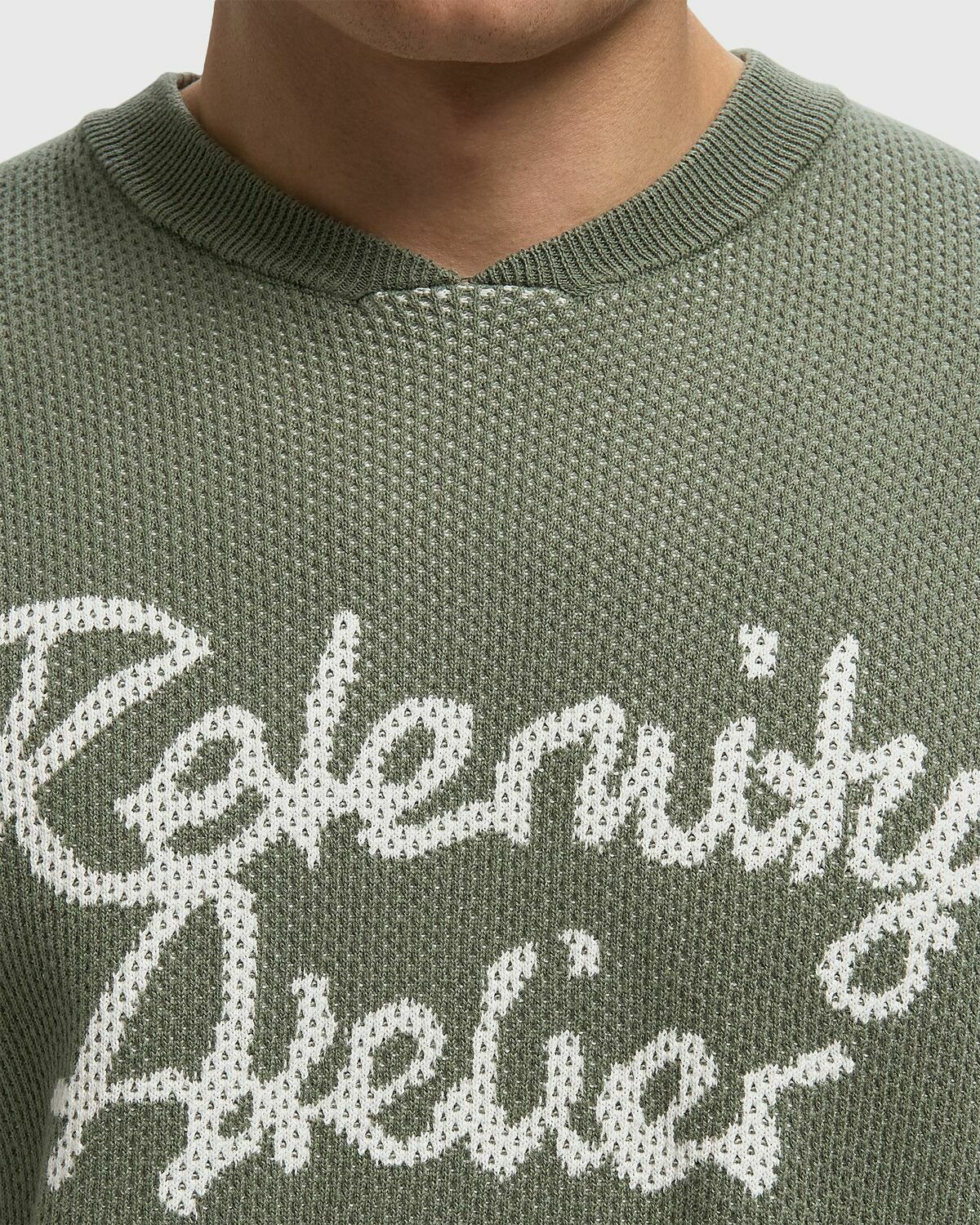 Reternity ATELIER KNIT JERSEY Green Mens Longsleefe