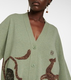 Loewe Intarsia wool-blend cardigan