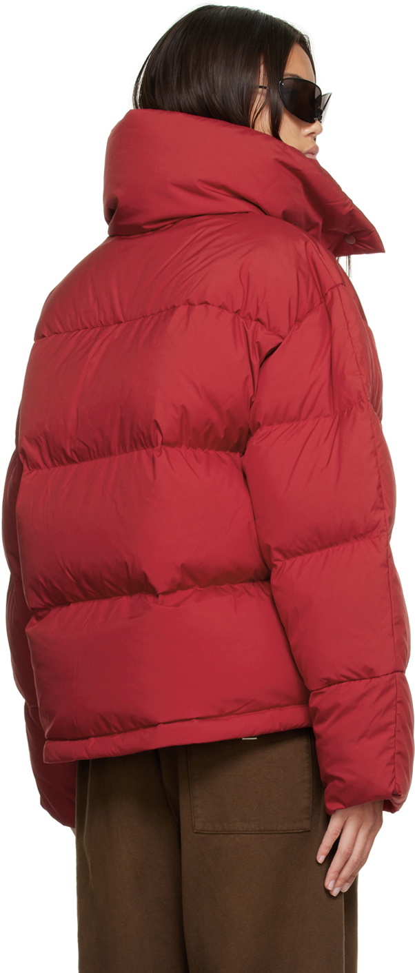 Acne Studios Red Puffer Down Jacket Acne Studios