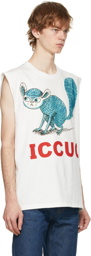 Gucci White Freya Hartas Edition 'ICCUG' Cap Sleeve T-Shirt