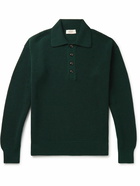 PIACENZA 1733 - Textured-Knit Virgin Wool Polo Shirt - Green