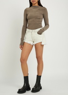 Rick Owens Temple Stretch-jersey top Grey