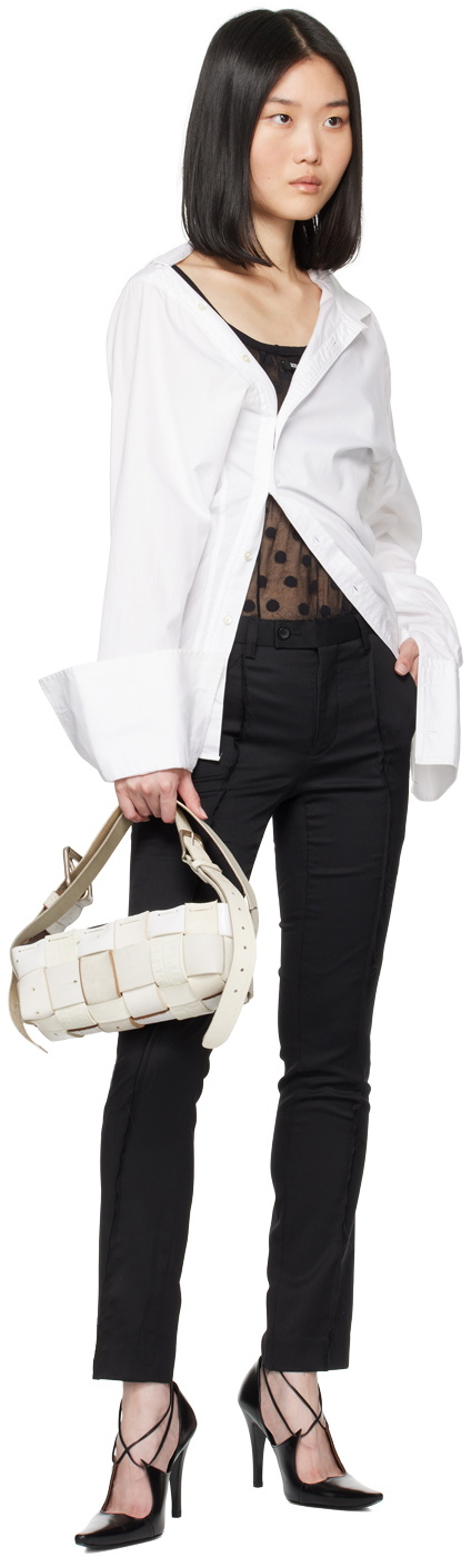 HODAKOVA White Buckle Baguette Bag