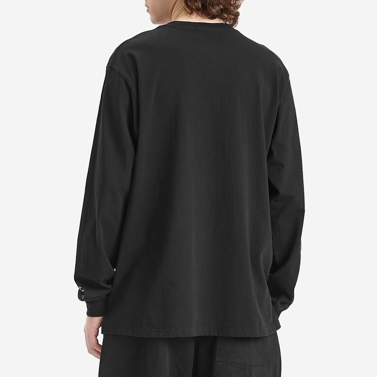 Engineered Garments Men's Printed Cross Long Sleeve T-Shirt in Black