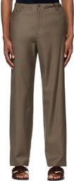 Agnona Brown Drawstring Trousers