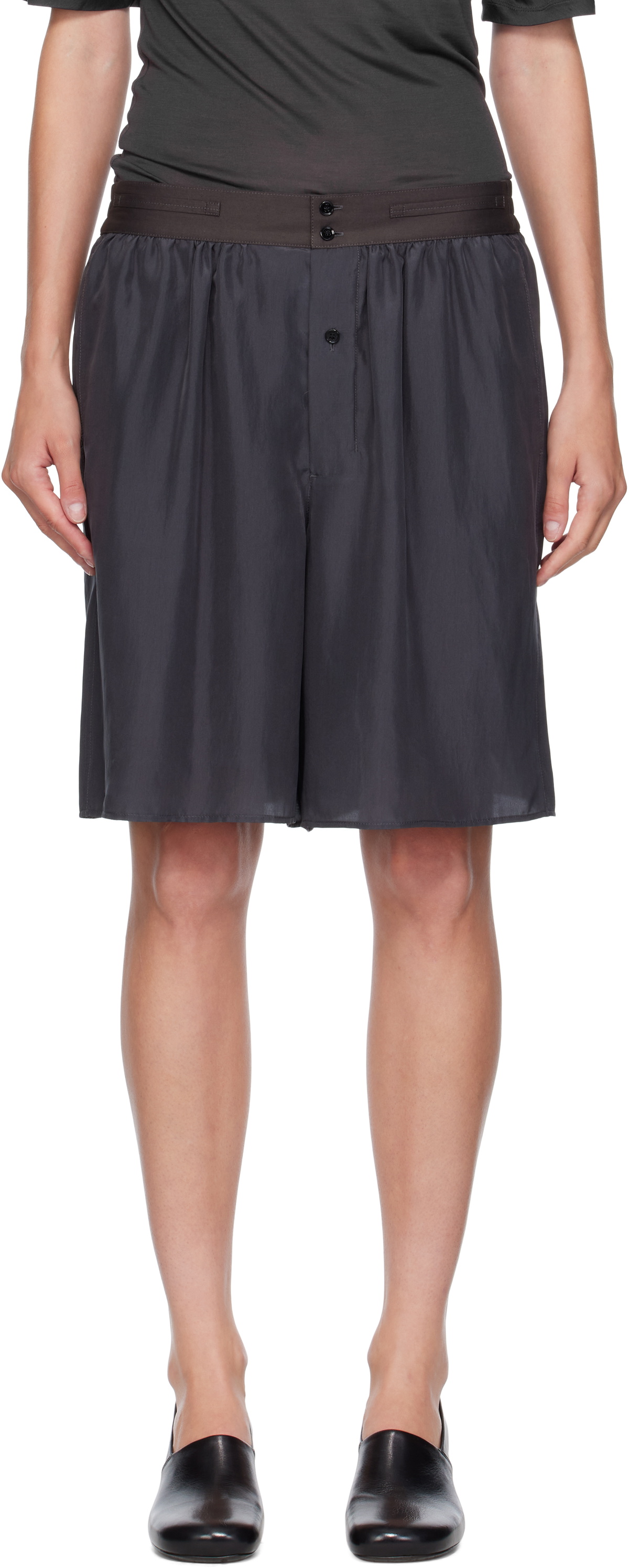 LEMAIRE Gray Soft Shorts