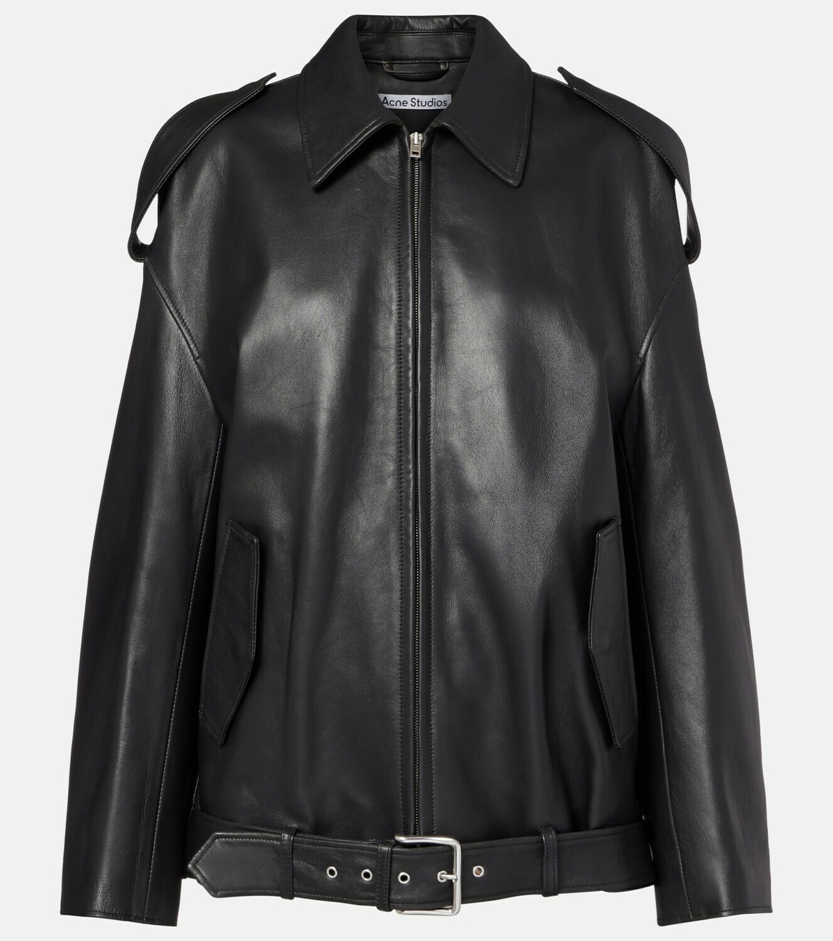Acne Studios Oversized leather biker jacket