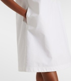 Moncler Embroidered cotton-blend poplin midi dress