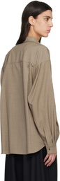 LE17SEPTEMBRE Brown Side Twisted Shirt