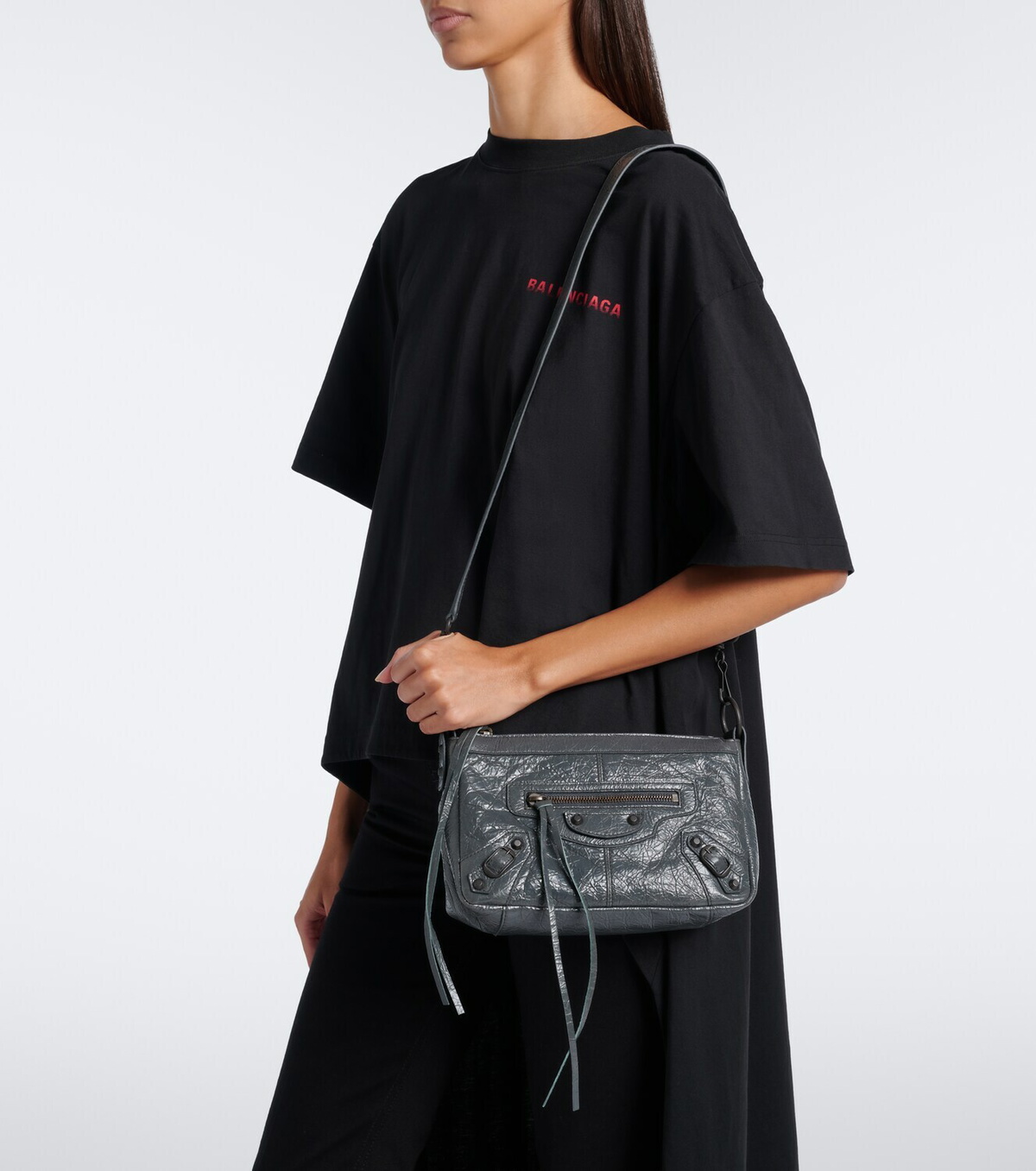 Balenciaga Le City Moto Mini leather shoulder bag