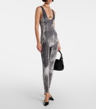Gucci GG Crystal velvet jumpsuit