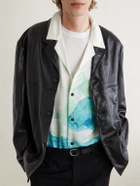 MANAAKI - Paradise Camp-Collar Printed Lyocell Shirt - Blue