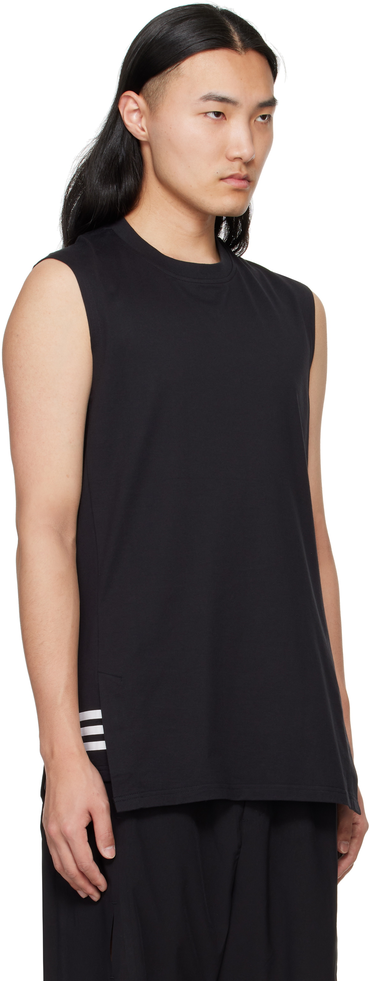 Y-3 Black 3-Stripes Tank Top