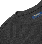 Polo Ralph Lauren - Slim-Fit Logo-Embroidered Waffle Cotton-Blend T-Shirt - Gray