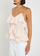 Skall Studio Benedicte Ruffled Linen top Light Pink