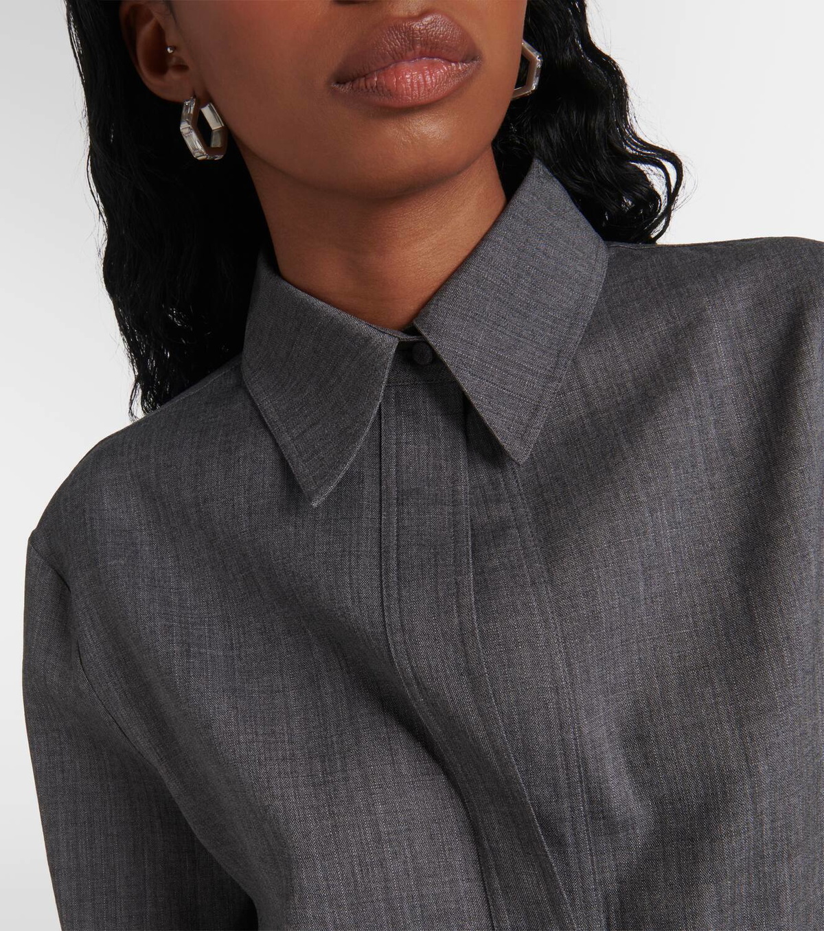 Jil Sander Belted wool shirt