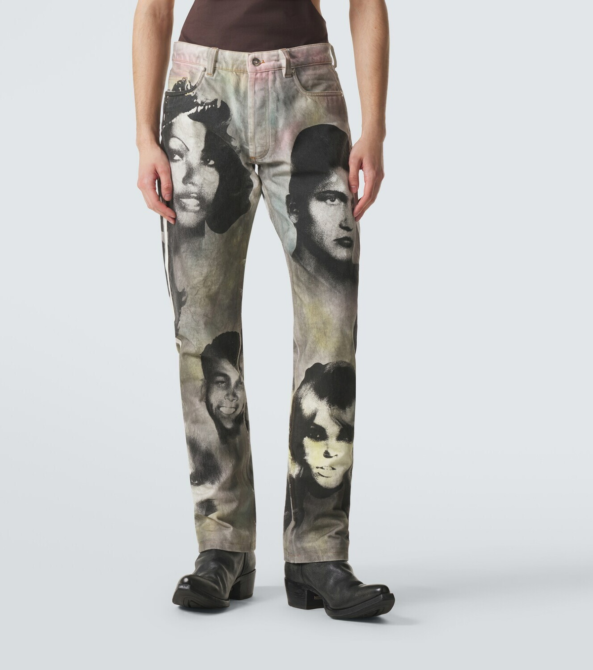 Versace Printed straight jeans