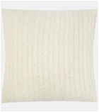 Brunello Cucinelli Cable-knit cotton-blend cushion