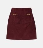 Rixo Wiley suede miniskirt