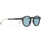 Moscot - Miltzen-TT Round-Frame Matte-Acetate and Gold-Tone Sunglasses - Black