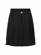 THOM BROWNE Pleated Drop Back Mini Skirt