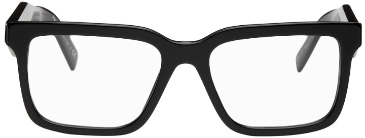 Photo: Prada Eyewear Black & Tortoiseshell Rectangle Glasses