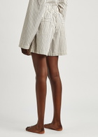 Tekla Unisex Poplin Pyjama Shorts White/black