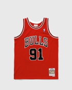 Mitchell & Ness Nba Swingman Jersey Chicago Bulls Road 1997 98 Dennis Rodman #91 Red Tank Tops