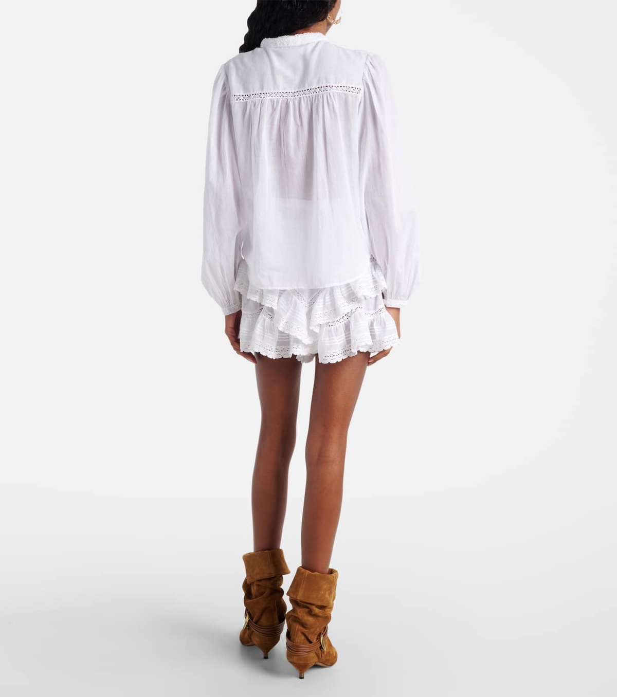 Marant Etoile Greicy open-knit cotton blouse