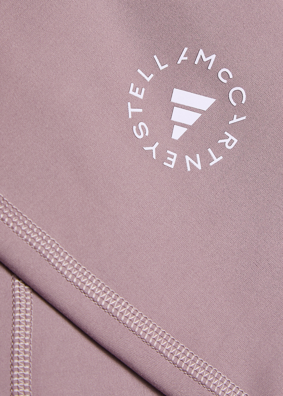 Adidas X Stella Mccartney 7/8 Stretch-jersey Cropped Leggings Purple
